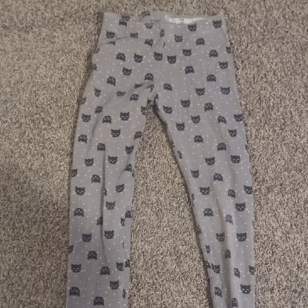 Wonder Nation Gray and Black Heart Pattern Leggings